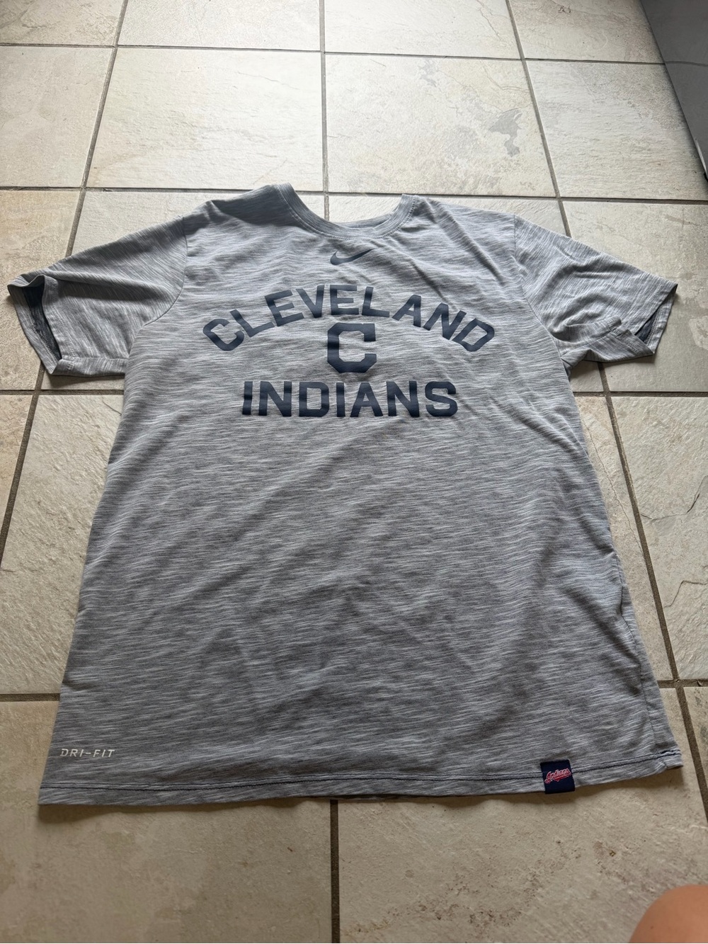 Nike Gray Cleveland Indians Short Sleeve Tee